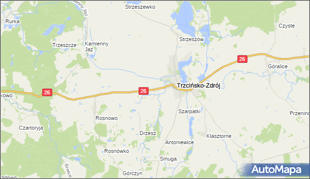 mapa Ostrzewka, Ostrzewka na mapie Targeo