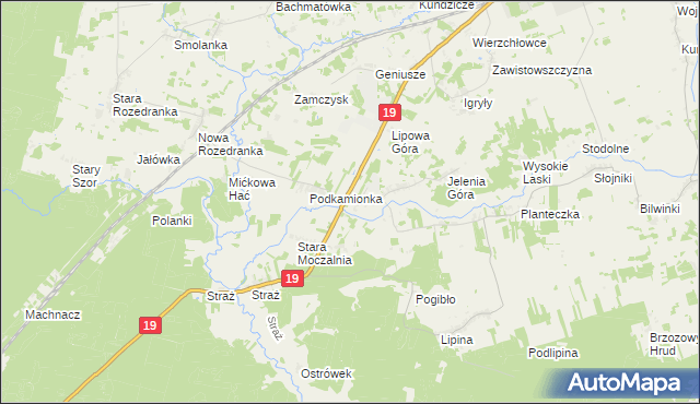 mapa Podjanowszczyzna, Podjanowszczyzna na mapie Targeo