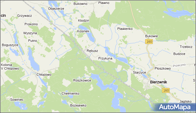mapa Przykuna, Przykuna na mapie Targeo