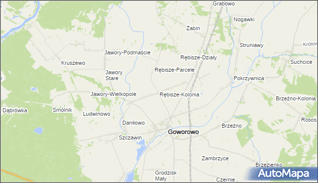mapa Rębisze-Kolonia, Rębisze-Kolonia na mapie Targeo