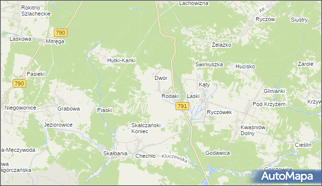 mapa Rodaki, Rodaki na mapie Targeo