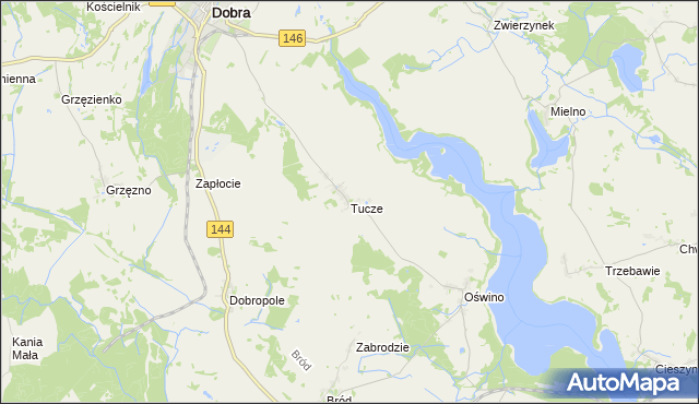 mapa Tucze, Tucze na mapie Targeo
