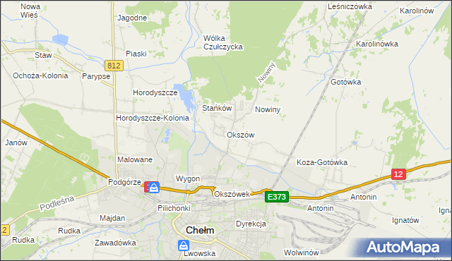 mapa Okszów, Okszów na mapie Targeo