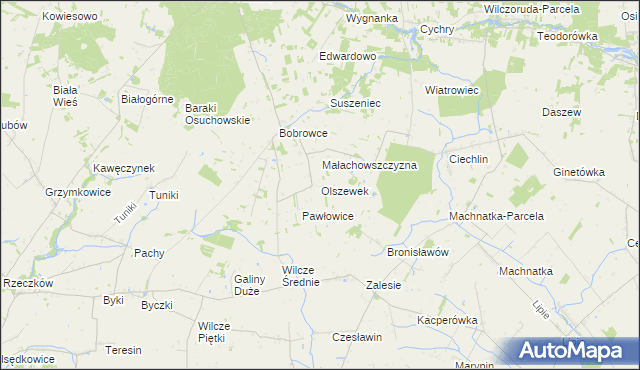 mapa Olszewek gmina Mszczonów, Olszewek gmina Mszczonów na mapie Targeo