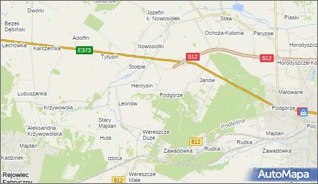 mapa Podgórze gmina Chełm, Podgórze gmina Chełm na mapie Targeo