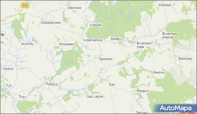 mapa Swołowo, Swołowo na mapie Targeo