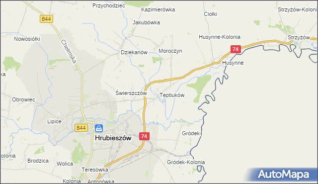 mapa Teptiuków, Teptiuków na mapie Targeo