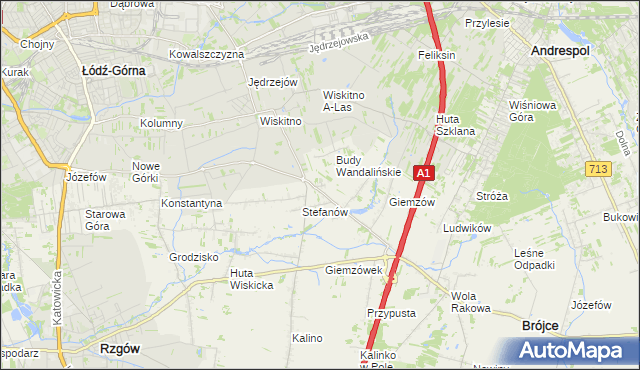 mapa Posada gmina Brójce, Posada gmina Brójce na mapie Targeo