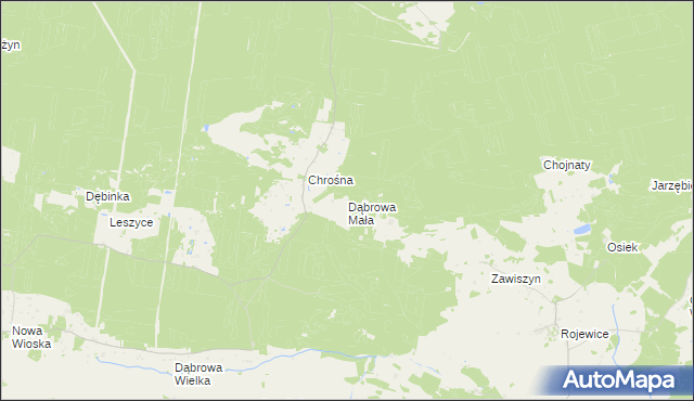 mapa Dąbrowa Mała, Dąbrowa Mała na mapie Targeo