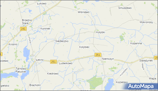 mapa Kołybiec, Kołybiec na mapie Targeo