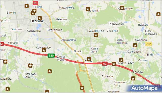 mapa Adolfów gmina Zgierz, Adolfów gmina Zgierz na mapie Targeo