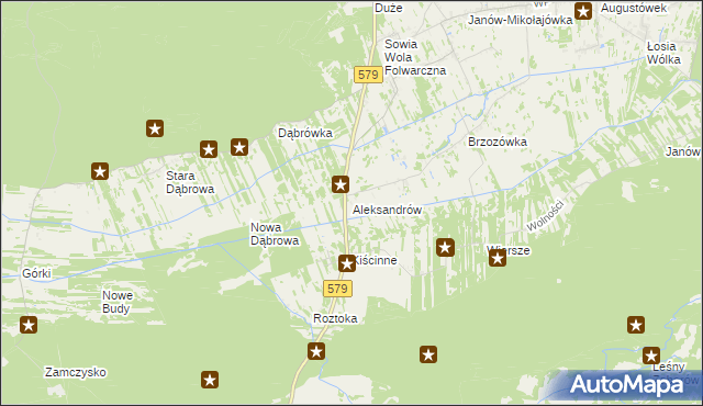 mapa Aleksandrów gmina Czosnów, Aleksandrów gmina Czosnów na mapie Targeo