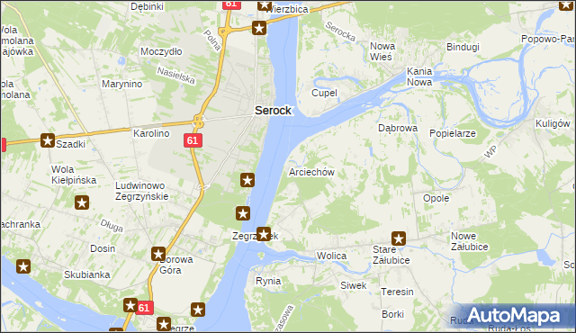 mapa Arciechów gmina Radzymin, Arciechów gmina Radzymin na mapie Targeo