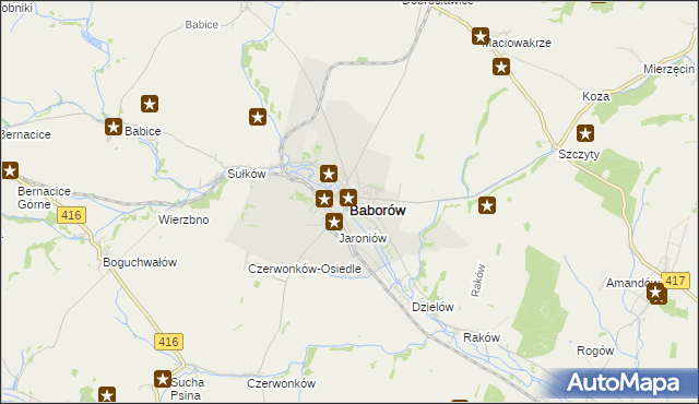mapa Baborów, Baborów na mapie Targeo
