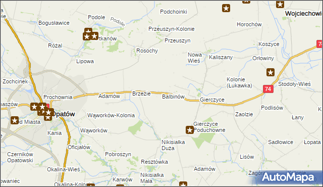 mapa Balbinów, Balbinów na mapie Targeo