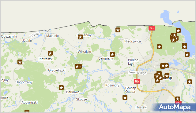 mapa Bałupiany, Bałupiany na mapie Targeo