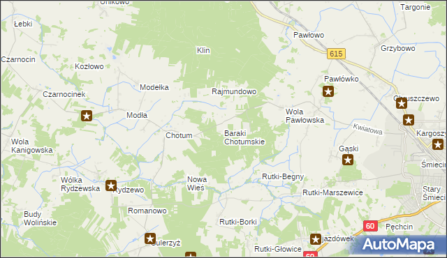 mapa Baraki Chotumskie, Baraki Chotumskie na mapie Targeo