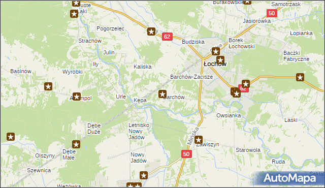 mapa Barchów, Barchów na mapie Targeo