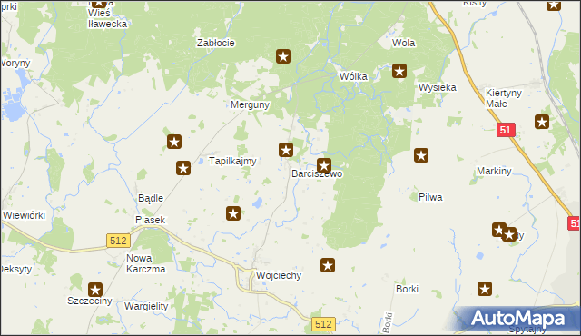 mapa Barciszewo, Barciszewo na mapie Targeo