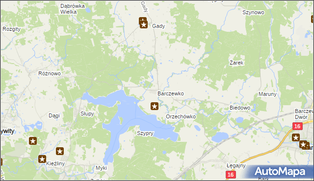 mapa Barczewko, Barczewko na mapie Targeo