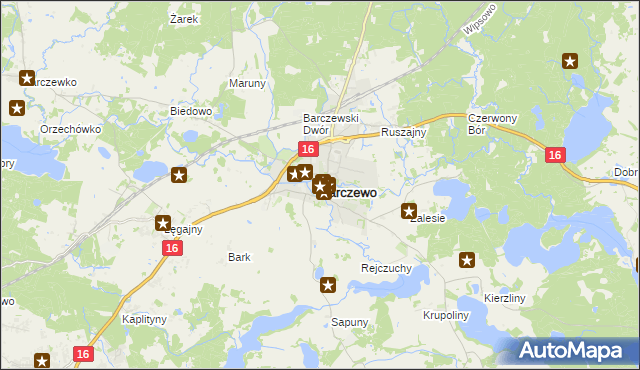 mapa Barczewo, Barczewo na mapie Targeo