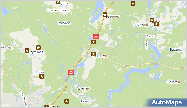 mapa Barnówko, Barnówko na mapie Targeo