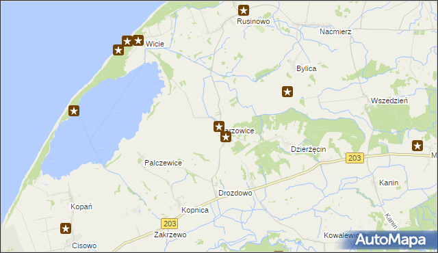 mapa Barzowice, Barzowice na mapie Targeo