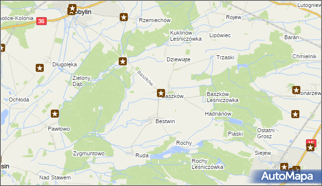 mapa Baszków, Baszków na mapie Targeo