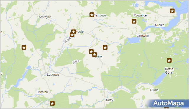 mapa Biała gmina Dobrzany, Biała gmina Dobrzany na mapie Targeo