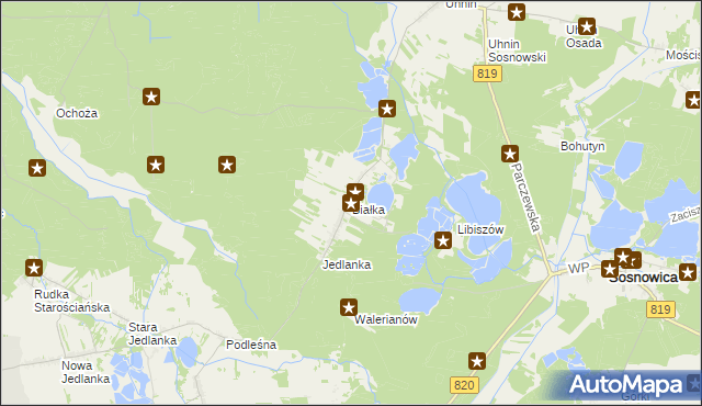 mapa Białka gmina Dębowa Kłoda, Białka gmina Dębowa Kłoda na mapie Targeo