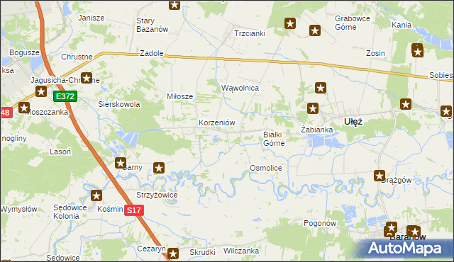 mapa Białki Dolne, Białki Dolne na mapie Targeo