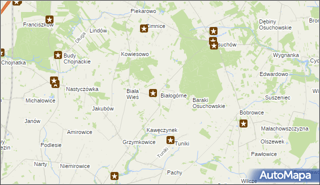 mapa Białogórne, Białogórne na mapie Targeo