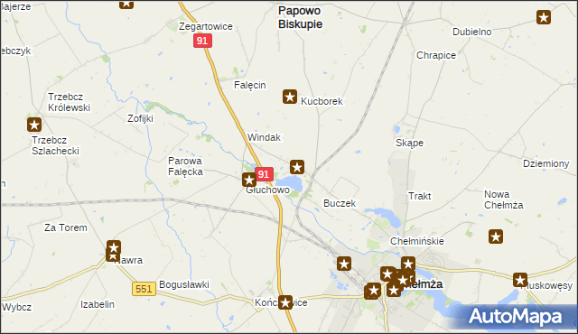 mapa Bielczyny, Bielczyny na mapie Targeo