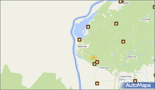 mapa Bielinek, Bielinek na mapie Targeo