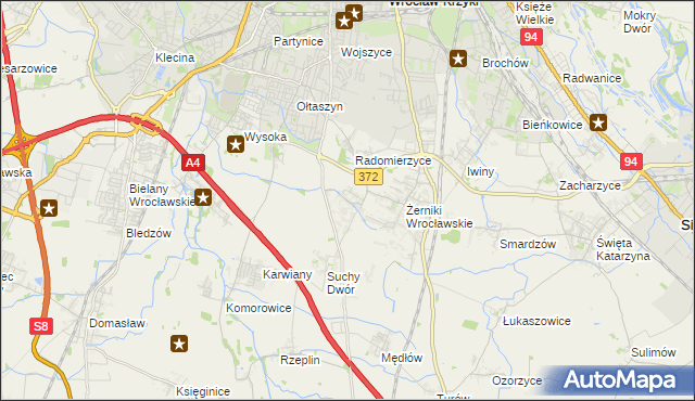 mapa Biestrzyków, Biestrzyków na mapie Targeo