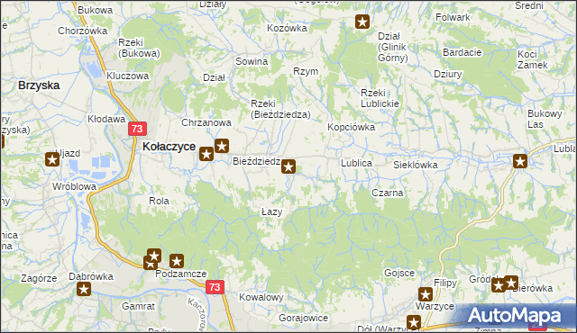 mapa Bieździadka, Bieździadka na mapie Targeo