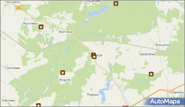 mapa Bińcze, Bińcze na mapie Targeo