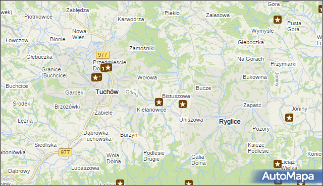 mapa Bistuszowa, Bistuszowa na mapie Targeo