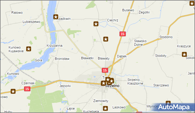 mapa Bławaty, Bławaty na mapie Targeo