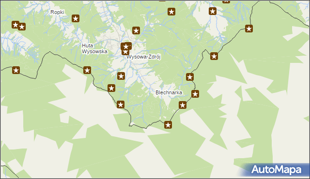 mapa Blechnarka, Blechnarka na mapie Targeo