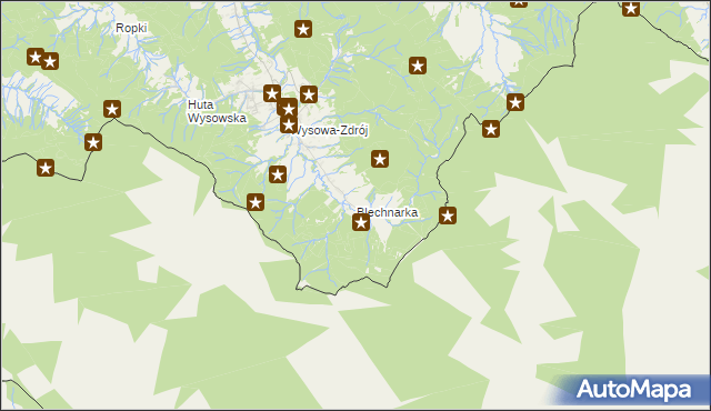 mapa Blechnarka, Blechnarka na mapie Targeo