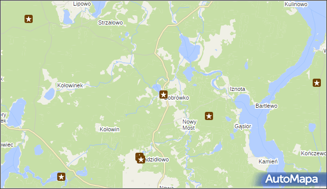 mapa Bobrówko gmina Piecki, Bobrówko gmina Piecki na mapie Targeo
