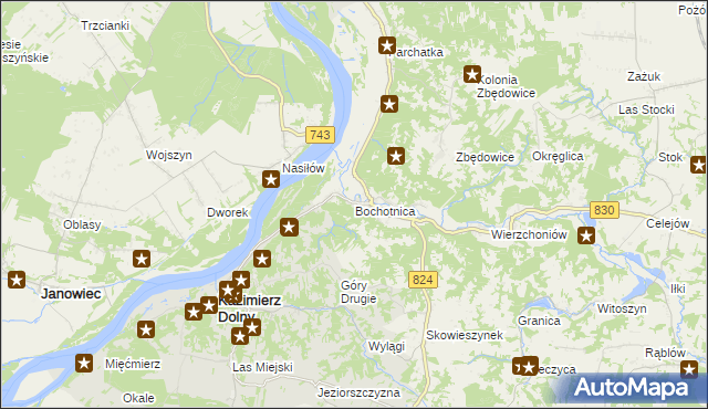 mapa Bochotnica, Bochotnica na mapie Targeo