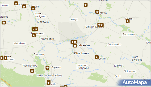 mapa Bodzanów powiat płocki, Bodzanów powiat płocki na mapie Targeo