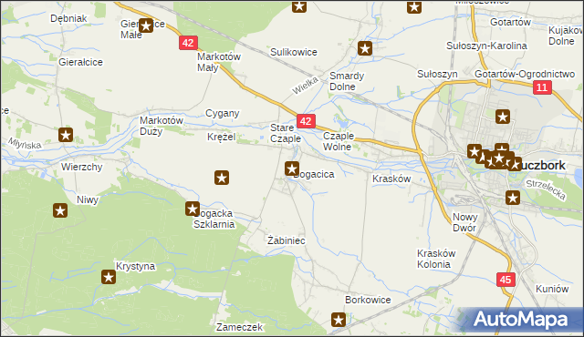 mapa Bogacica, Bogacica na mapie Targeo