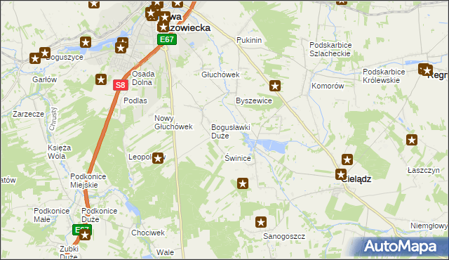 mapa Bogusławki Małe, Bogusławki Małe na mapie Targeo