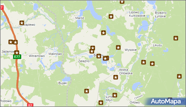 mapa Bolejny, Bolejny na mapie Targeo