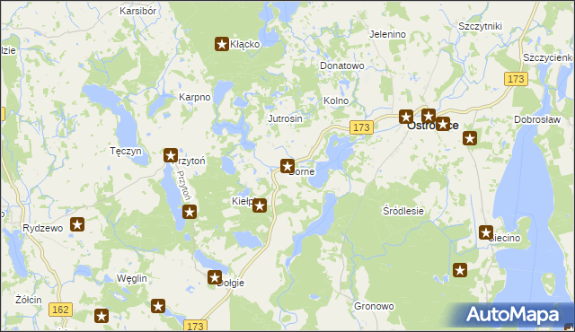 mapa Borne gmina Ostrowice, Borne gmina Ostrowice na mapie Targeo