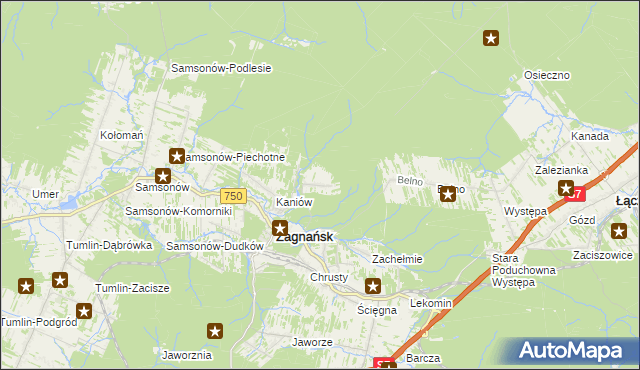 mapa Borowa Góra gmina Zagnańsk, Borowa Góra gmina Zagnańsk na mapie Targeo