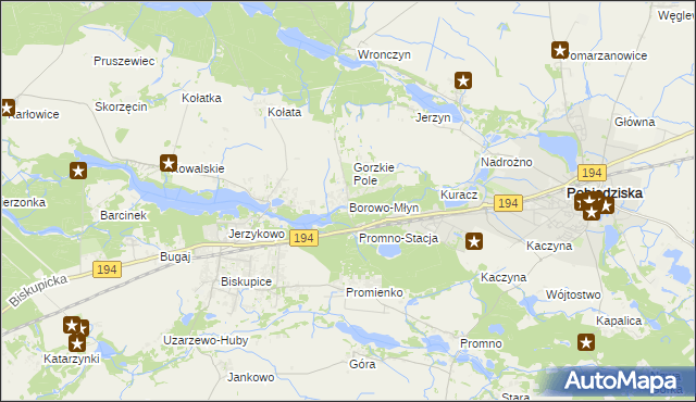 mapa Borowo-Młyn, Borowo-Młyn na mapie Targeo